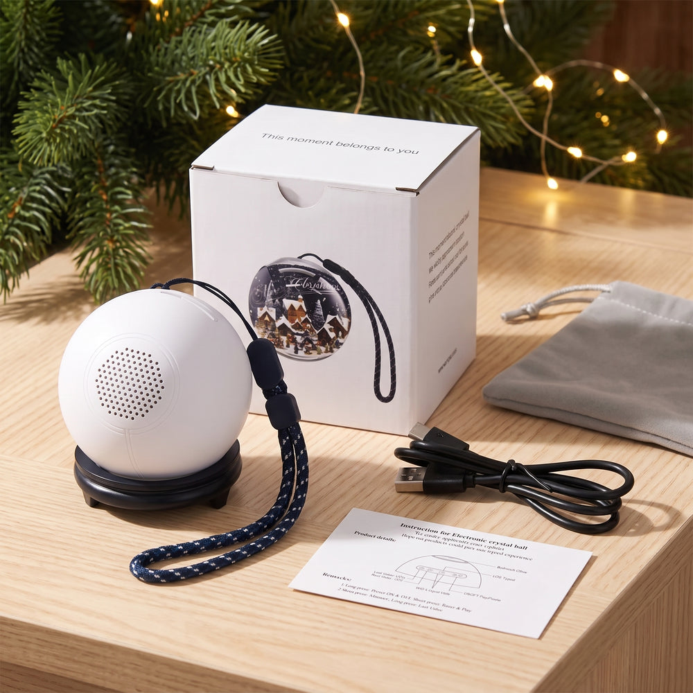 Video Memory Ball — Custom Christmas Crystal Keepsake (70mm)